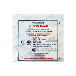 CRYSTO SWAB 7.5X7.5 CM