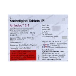 AMLODAC 2.5MG TABLET 30'S