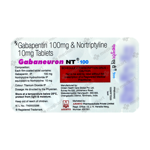 GABANEURON NT 100MG TABLET 15'S