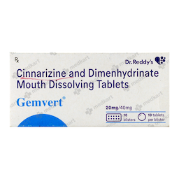 GEMVERT 20MG TABLET 10'S