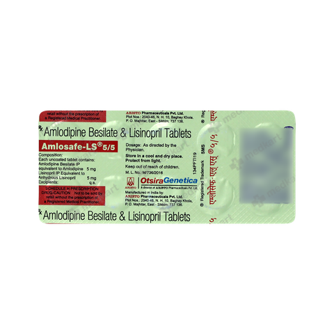 AMLOSAFE LS 5/5MG TABLET 10'S