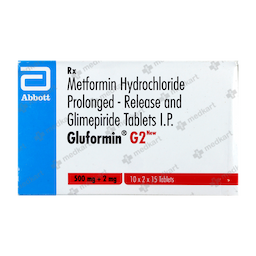 GLUFORMIN G 2MG TABLET 15'S