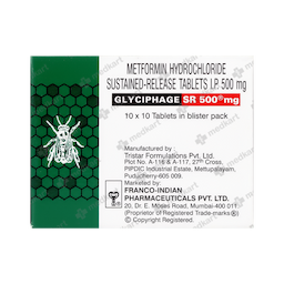 GLYCIPHAGE SR 500MG TABLET 10'S