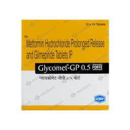 GLYCOMET GP 0.5MG FORTE TABLET 10'S