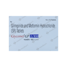 GLYCOMET GP 2/850MG TABLET 10'S