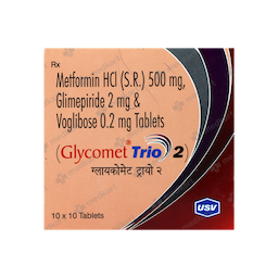 GLYCOMET TRIO 2MG TABLET 10'S