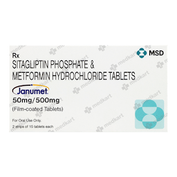 JANUMET 50/500MG TABLET 15'S