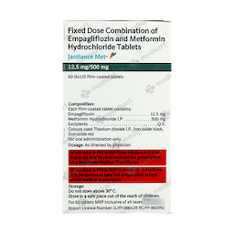 JARDIANCE MET 12.5/500MG TABLET 10'S