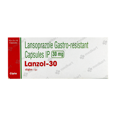 LANZOL 30MG CAPSULE 10'S