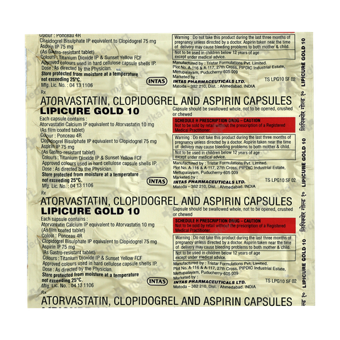 LIPICURE GOLD 10MG CAPSULE 15'S