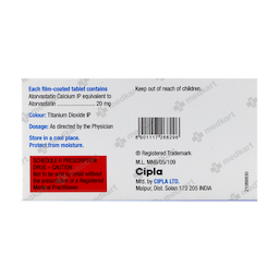 LIPVAS 20MG TABLET 10'S