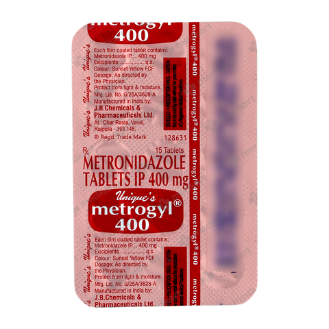 METROGYL 400MG TABLET 15'S