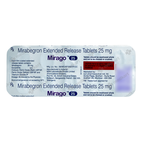 MIRAGO 25MG TABLET 10'S