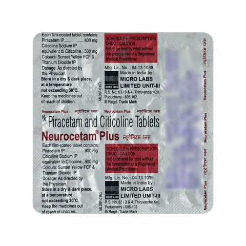 NEUROCETAM PLUS TABLET 10'S