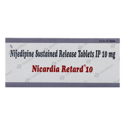 NICARDIA RETARD 10MG TABLET 15'S