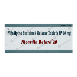 NICARDIA 20MG RETARD TABLET 15'S