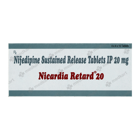 NICARDIA 20MG RETARD TABLET 15'S