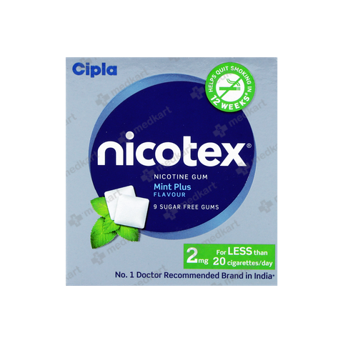 NICOTEX 2MG MINT PLUS TABLET 12'S