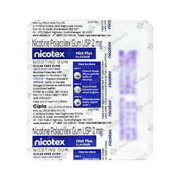 NICOTEX 2MG MINT PLUS TABLET 12'S