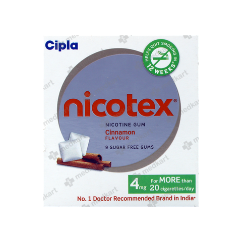 NICOTEX 4MG CINNAMON TABLET 9'S