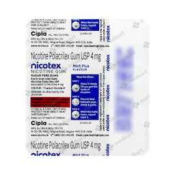 NICOTEX 4MG MINT TABLET 12'S