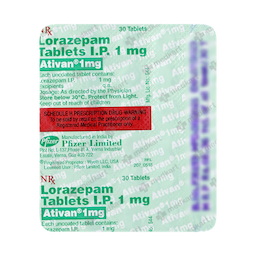 ATIVAN 1MG TABLET 30'S