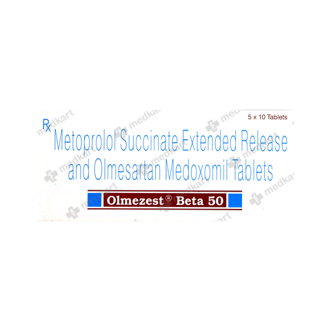 OLMEZEST BETA 50MG TABLET 10'S